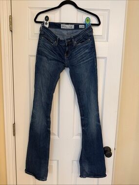 BKE Women's Flare Jeans in Dark Blue Wash